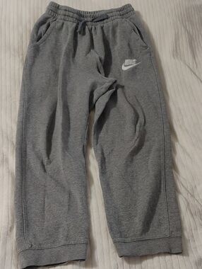 Nike Kids Gray Joggers with White Swoosh Girls XL